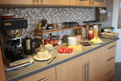 The breakfast bar in Asgard Stromness Bed and Breakfast