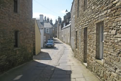 The flagstone streets of Stromness